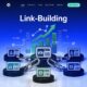 digital illustration of a website linked by blue chains to multiple authority sites