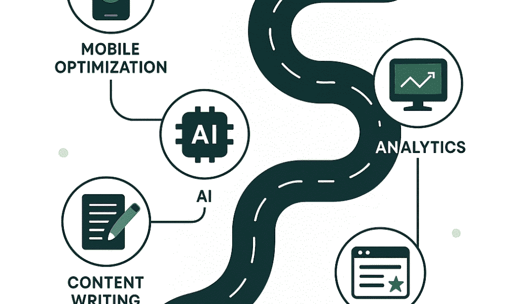 Infographic titled “How to Create an Effective SEO Strategy for 2025” showing key components like keyword research