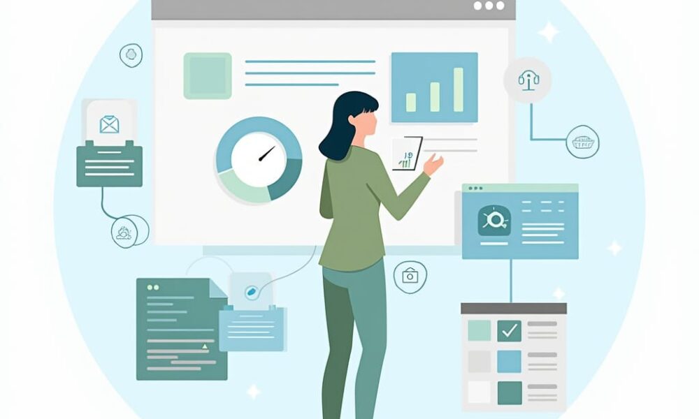 Infographic titled “How to Optimize Your Site for Google Core Web Vitals,” featuring icons for loading speed